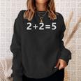 おもしろい2プラス2イコールファイブ数学シャツ数学授業は最悪 スウェットシャツ 彼女への贈り物