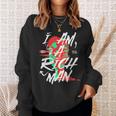 かわいいグラフィック「I Am A Rich Man」 スウェットシャツ 彼女への贈り物