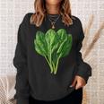 ほうれん草 野菜モチーフ 庭 ほうれん草 スウェットシャツ 彼女への贈り物
