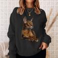 アビシニアン猫 長袖tシャツ スウェットシャツ 彼女への贈り物