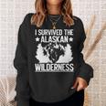 アラスカの荒野を生き延びたアラスカ 長袖tシャツ スウェットシャツ 彼女への贈り物