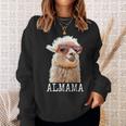 アルママ かわいい アルパカ ママ ダジャレ ラマ プレママ 家族 マタニティ 動物 スウェットシャツ 彼女への贈り物