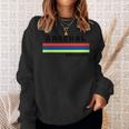 アーセナルレトロデザイン、レッド、ブルー、イエローのストライプ。 長袖tシャツ スウェットシャツ 彼女への贈り物