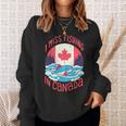 カナダでの釣り 長袖tシャツ スウェットシャツ 彼女への贈り物
