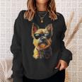 ケアンテリア 犬 ペット アートワーク サングラス ケアンテリア スウェットシャツ 彼女への贈り物