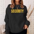 コンサート、フェスティバル用セキュリティtシャツ、イエローレターtシャツ スウェットシャツ 彼女への贈り物