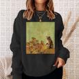 ゴッホ ひまわり おもしろい 猫 アート 絵画 スウェットシャツ 彼女への贈り物