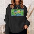 ゴッホ カエル 星月夜 動物 アート 自然 恋人 絵画 スウェットシャツ 彼女への贈り物
