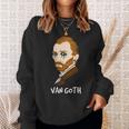 ゴッホ ゴス ポートレート ダーク 美術史 駄洒落ゴシック ユーモア 長袖tシャツ スウェットシャツ 彼女への贈り物