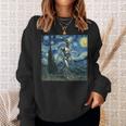 ゴッホ 星月夜 未来アート 面白い ロボット ウォーキング スウェットシャツ 彼女への贈り物