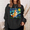 シバイヌ 面白いtシャツ 柴犬 犬 ゴッホ 星月夜 かわいい メンズ 子供 おもしろ 服 グッズ ネタ スウェットシャツ 彼女への贈り物