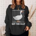 シリー・グースtシャツバカになりすぎた スウェットシャツ 彼女への贈り物