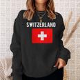 スイス国旗 スイス国地図フラッグ スウェットシャツ 彼女への贈り物