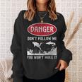 スキューバダイビング ダイバー Danger Don't Follow Me You Won't Make It スウェットシャツ 彼女への贈り物