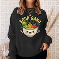 スープギャング かわいい 野菜 ボウル入り かわいい 料理 楽しい スウェットシャツ 彼女への贈り物