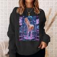 セクシーガールグラフィックtシャツ サイバーパンク ピンナップガールダンサー スウェットシャツ 彼女への贈り物