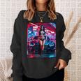 セクシーガールグラフィックtシャツ セクシーピンナップモデル&エキゾチックカー スウェットシャツ 彼女への贈り物