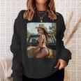 セクシーガールグラフィックtシャツ カウガールピンナップガール 2 スウェットシャツ 彼女への贈り物