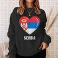 セルビア国旗シャツ スウェットシャツ 彼女への贈り物