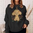 トイプードル かわいい いぬ 子犬 ペット おもしろ 動物 アート イラスト 長袖tシャツ スウェットシャツ 彼女への贈り物