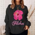 ハイビスカス Aloha アロハ《赤》（ハワイ・南国・フラダンス）夏 かわいい スウェットシャツ 彼女への贈り物