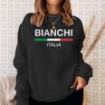 ビアンキ イタリア 家族名 イタリア 国旗 長袖tシャツ スウェットシャツ 彼女への贈り物