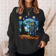 ビンテージロボットアート ゴッホ おもちゃ ロボットビルダー ロボティクス 長袖tシャツ スウェットシャツ 彼女への贈り物
