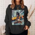 ピンナップガールtシャツ 男性用 ブラックピンナップガール&エキゾチックカー スウェットシャツ 彼女への贈り物