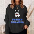 フレンチブルドッグ さん 犬【どうぶつフレンズ】グッズ ゆるくて かわいい イラスト 長袖tシャツ スウェットシャツ 彼女への贈り物