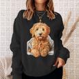 ブランキー付きのかわいいゴールデンドゥードル犬 スウェットシャツ 彼女への贈り物