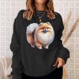 ポメラニアン犬 長袖tシャツ スウェットシャツ 彼女への贈り物