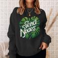 モンステラノード植物愛好家アルボ植物感謝の日を送る スウェットシャツ 彼女への贈り物