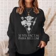 ラテン語の引用句 -Iis Pacem Para Bellum 古代ローマpqr 長袖tシャツ スウェットシャツ 彼女への贈り物