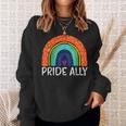 レインボーフラッグ プライド アリー ゲイプライド 月 Lgbtq Ally Lgbt スウェットシャツ 彼女への贈り物