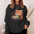 レッサーパンダ ラーメン かわいいレッサーパンダ スウェットシャツ 彼女への贈り物