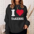レッドハート I Love Takeshi スウェットシャツ 彼女への贈り物