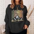レトロマウントレーニア国立公園 Usヴィンテージマウントレーニア山 長袖tシャツ スウェットシャツ 彼女への贈り物