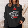 ロシアのレトロなオートバイ愛好家のためのi Love Ural スウェットシャツ 彼女への贈り物