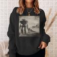 ロボットの行進、Sf、ロボット 長袖tシャツ スウェットシャツ 彼女への贈り物