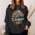 ヴィンテージ1986バースデー40年パームツリー スウェットシャツ 彼女への贈り物