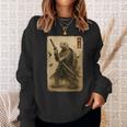 侍亀 日本美術 亀 武士道刀 スウェットシャツ 彼女への贈り物