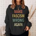 反ファシズムシャツ。Make Fascism Wrong Again 。 長袖tシャツ スウェットシャツ 彼女への贈り物