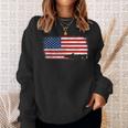 愛国的なクリスタルアイ ナマズフィッシュ アメリカ国旗 ビンテージ スウェットシャツ 彼女への贈り物