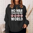 戦争禁止、平和、反戦、戦争禁止 長袖tシャツ スウェットシャツ 彼女への贈り物