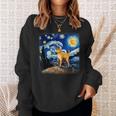 星月夜の犬 ゴッホ 柴犬 スウェットシャツ 彼女への贈り物