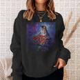 猫 ピザ スクラッチミュージック ダンス クラブ パーティー レコード レーザーシャツ スウェットシャツ 彼女への贈り物