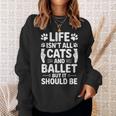 猫とバレエ バレリーナ おもしろバレエ スウェットシャツ 彼女への贈り物