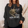 猫と暮らしています Cat Uzuraバージョン スウェットシャツ 彼女への贈り物