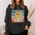 猫の刑務所 刑務所の囚人 悪いキティのマグショット 私は人間が嫌いです 長袖tシャツ スウェットシャツ 彼女への贈り物