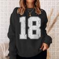 番号18シャツ、番号付き ヴィンテージ 18歳の誕生日 スウェットシャツ 彼女への贈り物